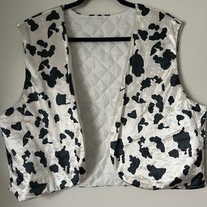 Cow print vest